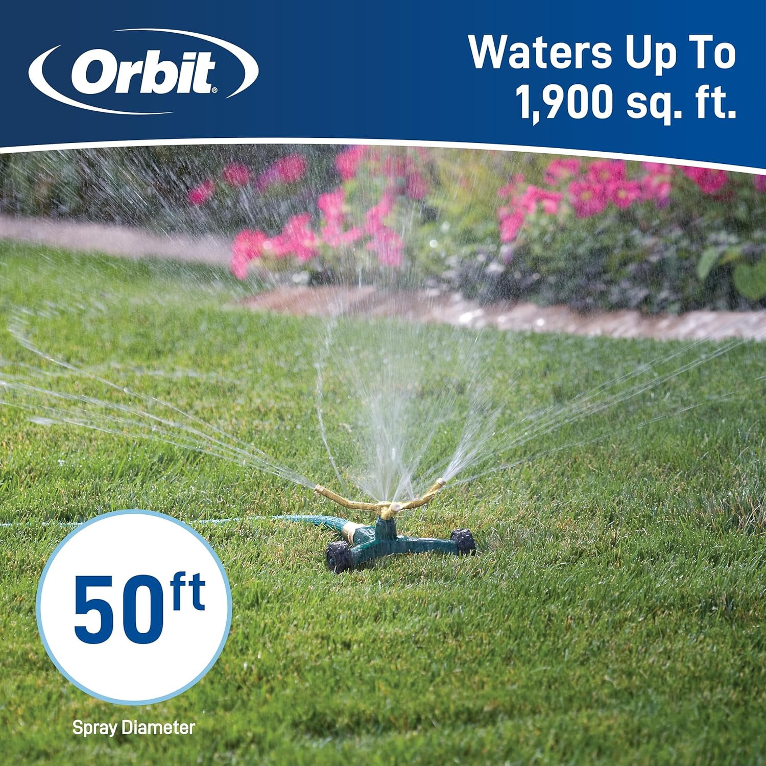 3-Arm Metal Sprinkler with Wheel Base (3-Arm Sprinkler)