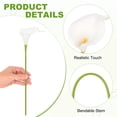 thumbnail image 2 of Uxcell 20-Pack White Green Artificial Calla Lily Flowers,14 Inch Faux Calla Lily Flowers PU Bouquets Real Touch for Home/Wedding, 2 of 7