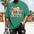 thumbnail image 4 of adaychics Hawaiian T Shirts for Men Seaside Crew Neck Casual Hawaiian T Shirts Funny Tropical Tops for Everyday Wear, 4 of 9