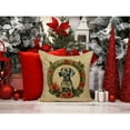 thumbnail image 2 of Weimaraner Christmas Flowers Throw Pillow 18 in x 18 in, 2 of 5