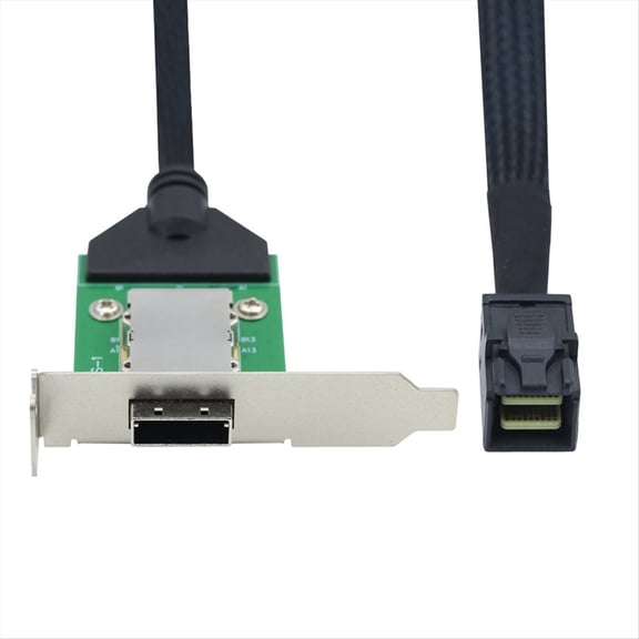 External Mini SAS HD SFF-8088 26P PCBA Female Adapter with Low Profile Bracket to SAS SFF-8643 12Gbps External 100-Ohm A