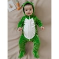 thumbnail image 6 of Qmyliery Baby Halloween Romper Casual Zipper Footed Hooded Long Sleeve Frog Jumpsuit for Girl Boy Cute Clothes, 6 of 9