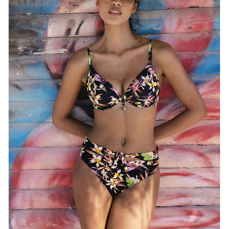 Freya Savanna Sunset Underwire Super Plunge Bikini Top (204127),32F,Multi 