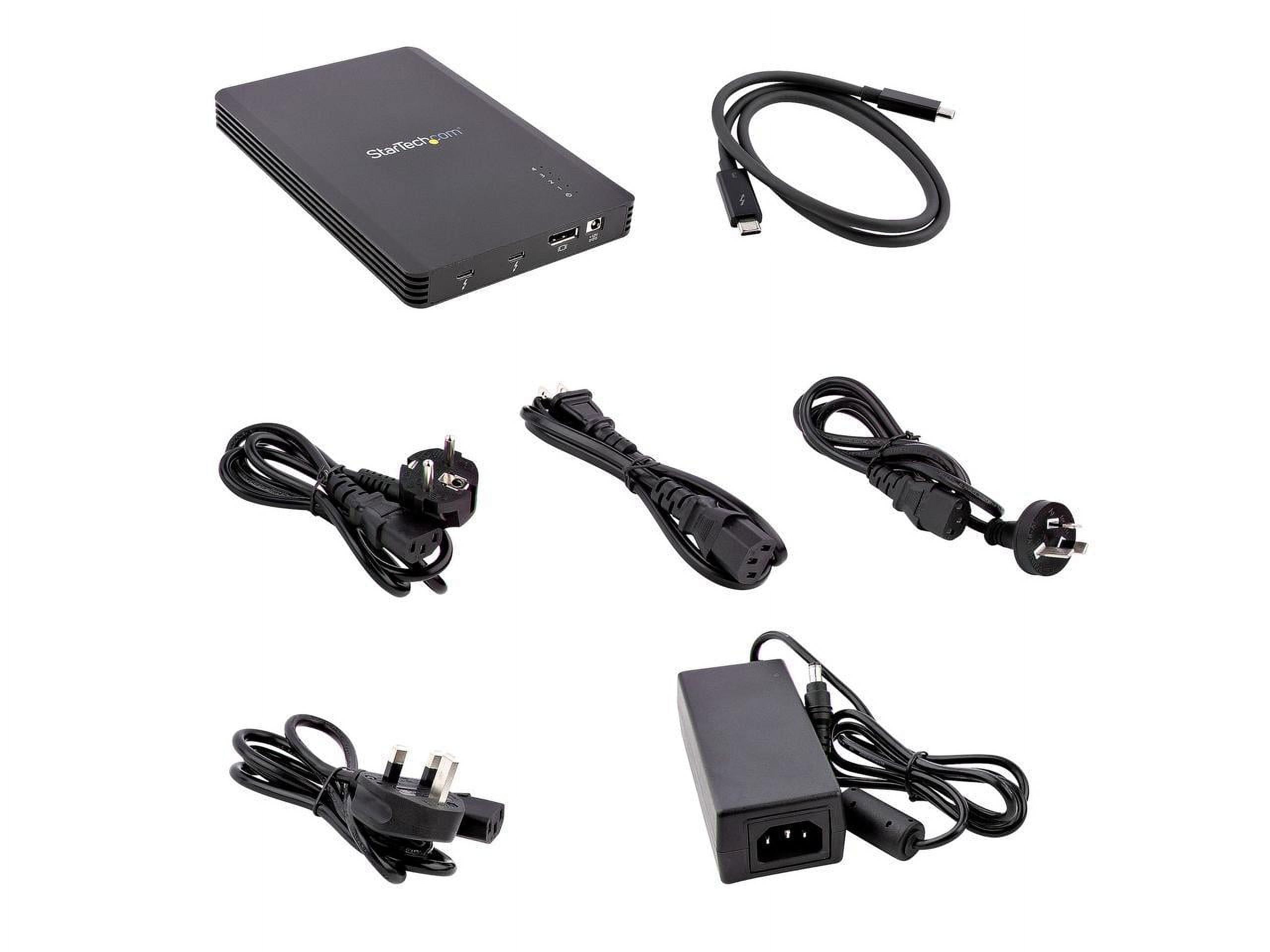 StarTech.com 4 Bay Thunderbolt 3 NVMe Enclosure, For M.2 NVMe SSD Drives, 1x DisplayPort Video and 2x TB3 Downstream Ports, 40Gbps