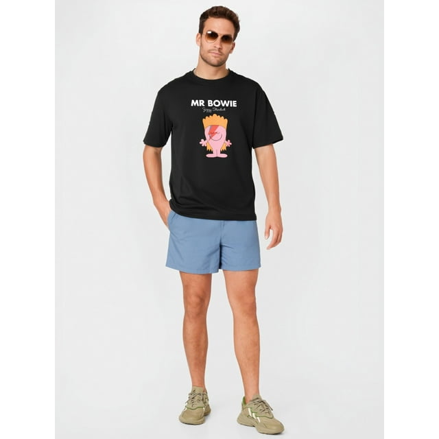 Camiseta informal para hombre con estampado de MR BOWIE, suave y elástica, cómoda, de cuello redondo y manga corta, ideal para verano, para adultos, hombres, mujeres, adolescentes, jóvenes y para el t