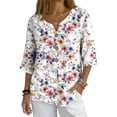 thumbnail image 1 of Xuyuer Solid Button Shirt Blouse - Women's Fashion Loose Female Neck T-Shirt Style Top for Smart Casual Office Wear, Weekend Brunch Outings & Effortless Minimalist Everyday Style, 1 of 7