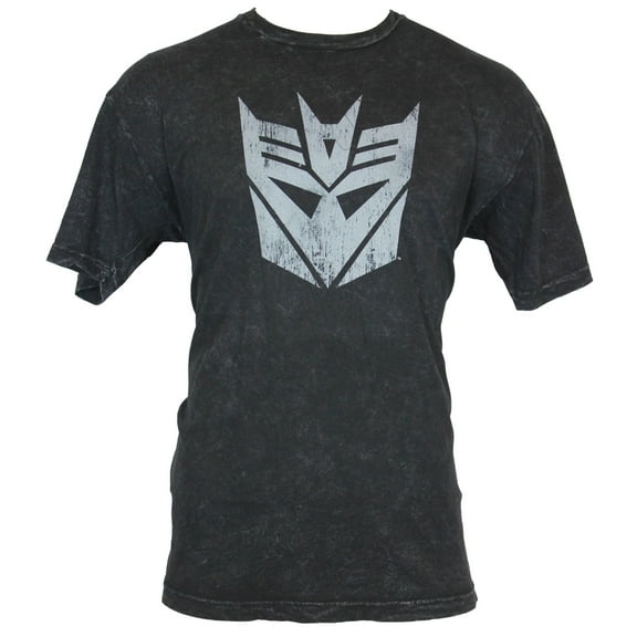 Transformers Mens T-Shirt - Decepticon Logo Distressed Stonewashed Image (Small)