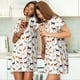 thumbnail image 4 of Fotbe Horses Bata de Dormir para Mujer con Estampado, Camisón de Algodón de Manga Corta, Ropa de Dormir Casual, 4 of 6