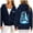 Navy, variant on CAIXIA Hoodies for Women Graphic Zip Up Fashion 2026 Trendy Long Sleeve Hoodie Sweatshirts Drawstring Lined Jacket with Pocket Fall Clothes Womens Clothing