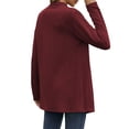 thumbnail image 5 of Nlife Women Open Front Long Sleeve Mid Length Cardigan, 5 of 7