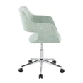 thumbnail image 4 of LumiSource Chrome Metal, Light Green Fabric Margarite Task Chair, 4 of 6