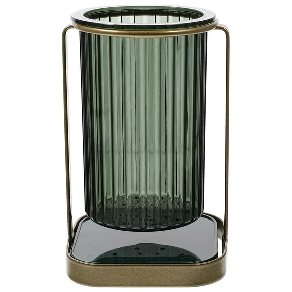 TABLZONE Kitchen Utensil Holder Green Pet Material for Organizing Spoons Forks