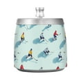 thumbnail image 7 of Yayeee Ashtray with Lid for Cigarette Smokeless Stainless Steel Home Ash Holder, Ice Hockey, 7 of 7