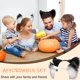thumbnail image 5 of Diadema con orejas de piel sintética para gato y zorro, diadema hecha a mano para Halloween, orejas peludas de animales, aro para el pelo, blanco, negro y negro, 2 uds., 5 of 5
