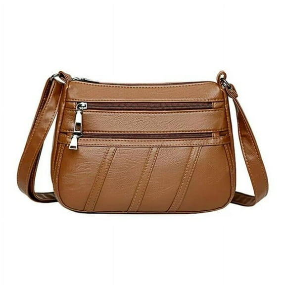 Fashion Retro Women Shoulder Soft PU Leather Hands Purses Brown