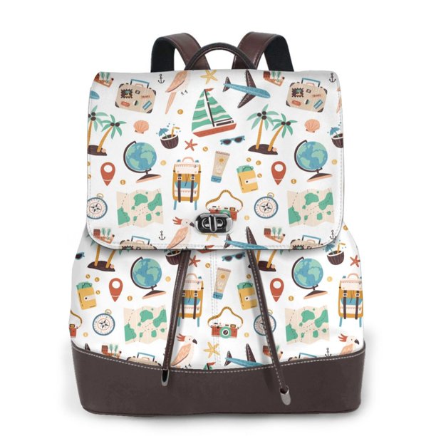Disketp Travel1 Mochila de Cuero para Mujer, Bolso de Espalda Antirrobo con Estilo para Viaje, Trabajo y Uso Diario