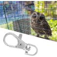 thumbnail image 5 of 50 pièces anneaux de pied d'oiseaux de compagnie jaula porte boucle serrure griffe déclencheur mousqueton fer anti-evasion accessoire pour oiseaux de c, 5 of 5