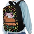 thumbnail image 4 of Yuyamidu Cute Axolotl Backpack for Girls 6-8 Capybara Primary School Bookbag Kids Book Bag Children School Bags Student Backpacks Teen Kids Shoulder Bag with Front Pocket, 4 of 6