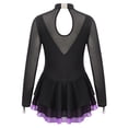 thumbnail image 5 of Alvivi Kids Girls Long Sleeve Figure Ice Skating Dress Gym Leotard Ballet Tutu Dancewear, 5 of 7