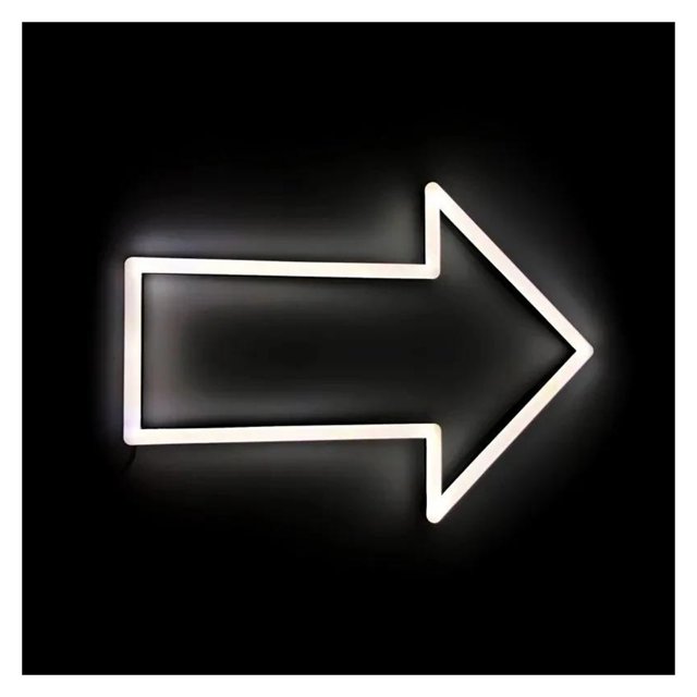 Letrero De Neón Con Luz Flecha Direccional Para Entrada Tienda Y Decoración Pared Sala Transmisión En Vivo