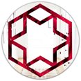 thumbnail image 2 of Designart 24" x 24" Red Modern Wall Mirror, 2 of 3