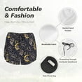 thumbnail image 4 of Fuzoiu Snake Sleep Print Women's Athletic Shorts, Double-Layer Running Shorts with Pocket,Women's Workout Shorts for Yoga, Gym, and Workouts-X-Large, 4 of 7