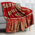 thumbnail image 5 of Football Team Color Throw Blanket 50x60 Inches Flannel City Football Blanket Gift for Men Women Boys Kids Fans Cozy Sofa Leightweight Warm Travel Blanket Decor for Bedroom Living RoomRED, 5 of 5