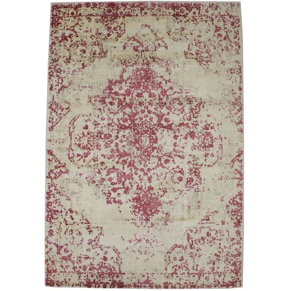 Distressed Red Bluff Floral 4X6 Hand-Loomed Modern Rug