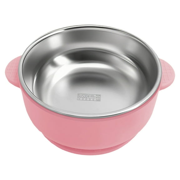 Pack Of 4 2 In 1 Anti Scald Bowls With Suction Cup Stainless Steel Porridge Bowl With Removable Silicone Sleeve Leak Proof