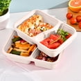 thumbnail image 5 of Gumesh Bento Snack Box Containers, 2 Compartment Divided Stackable Food Storage Containers , Meal Prep Lunch Container, 5 of 6