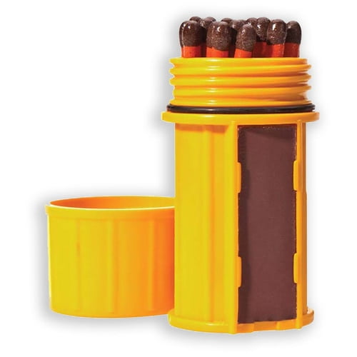 NEW UCO Waterproof Match Case Orange 2-Pack Watertight Plastic Matchbox 