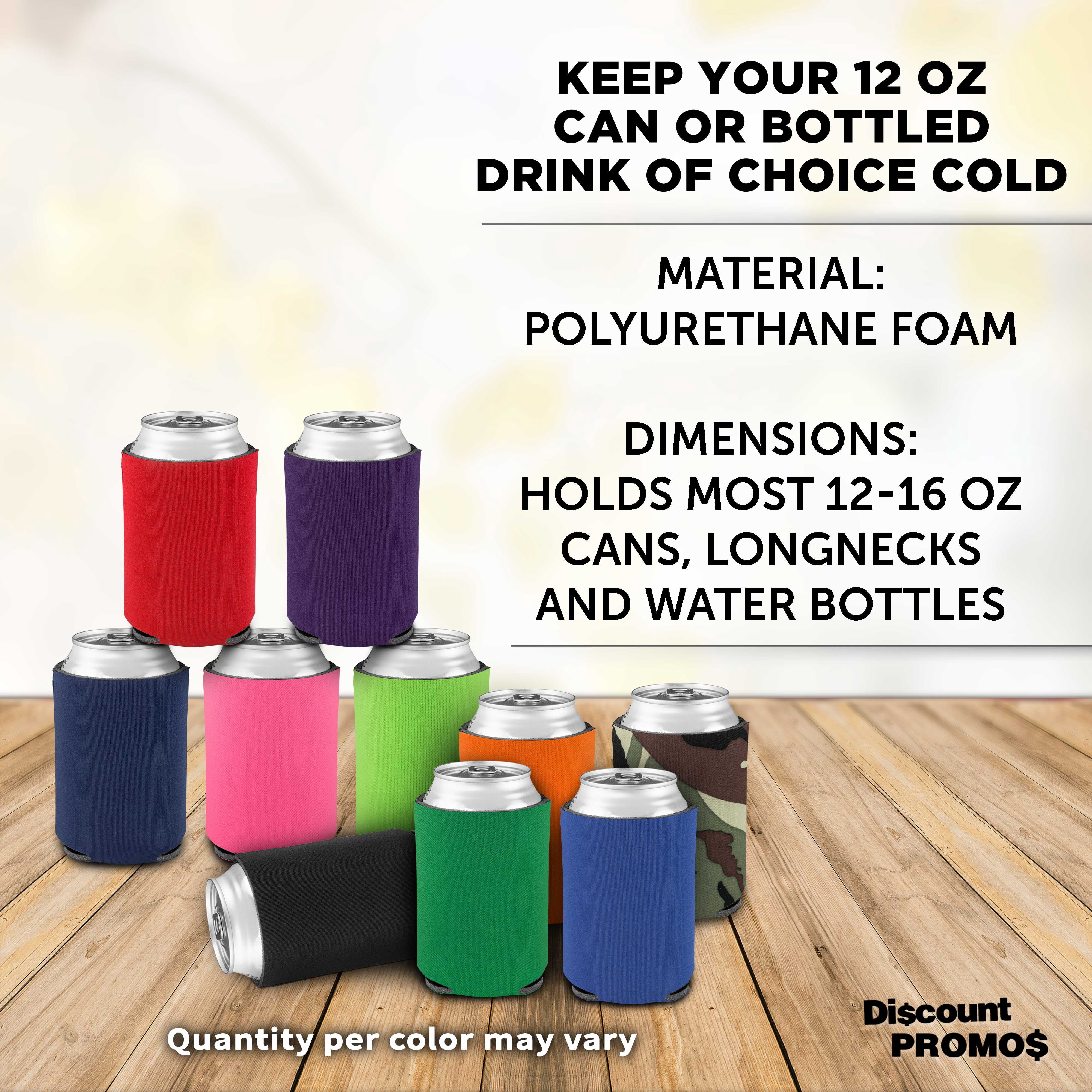 Can Coolers - Set of 50 - Assorted Premium Collapsible Cooler Cans And Bottles Holder - Beer Drink Insulator Sleeve - Assorted (Colors May Vary)