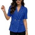 thumbnail image 5 of Hilenly Short Sleeve Blazers for Women Open Front Suit Jackets Lightweight Blazer for Work Casual, 5 of 8