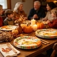 thumbnail image 5 of Dmlowu 24 Pcs Paper Plates, Autumn Maple Leaf & Pumpkin Paper Cups Paper Towels, Disposable Dinnerware Sets for Fall Thanksgiving Harvest Celebrations, 5 of 6