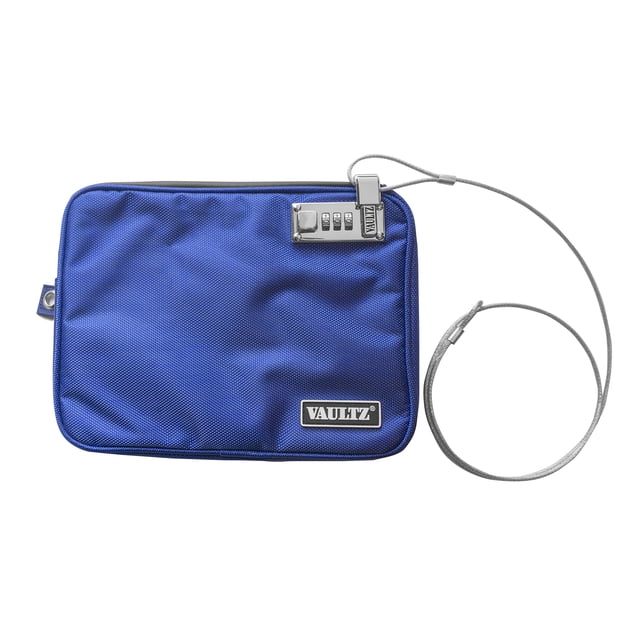 Funda con cierre para piscina Vaultz, 19 x 23 cm, resistente al agua, azul