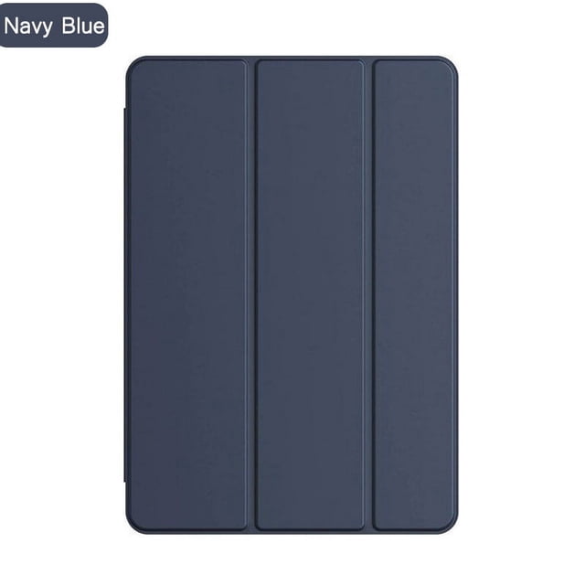 Cover For Apple iPad 2 3 4 5 6 7 8 9 10.2 10 th Generation 10.9'' 9.7 mini 4 5 Tablet Case PU Leather Smart Sleep Tri-fold Cover Navy Blue For iPad Mini 5