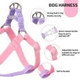 thumbnail image 4 of AIITLE Upgraded Durable Dog Harness Collar Leash Set - Adjustable Lightweight No Pull Dog Halter Harness - Comfortable Padded Handle - for Medium Breed Dogs Outdoor Running Pink-Purple M, 4 of 7