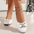 thumbnail image 5 of longantii Women's Casual Flat Loafers Breathable Perforated Round Toe Slip On Shoes with Bow Rhinestone Comfort Wedge Heel Dress Flats for Spring Summer Work, 5 of 5