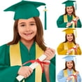 thumbnail image 2 of BloomJoy 2-12T Kid Graduation Cap and Gown 2025 Set with Tassel for Kindergarten Preschool Nursery Graduation Sky Blue 3-4 Years Little Kid, 2 of 7