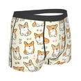 thumbnail image 3 of Balery Cartoon Corgi Men's Boxer Briefs, Soft and Breathable Cotton Underwear with nylon Waistband-Medium, 3 of 9