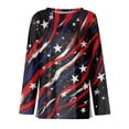 thumbnail image 3 of Bbyeadc 250th Anniversary Women's Long Sleeve T-Shirtss Anniversary Freedom T-Shirt Round Neck United States Shirt Dressy Spring Shirt,Black (S), 3 of 4
