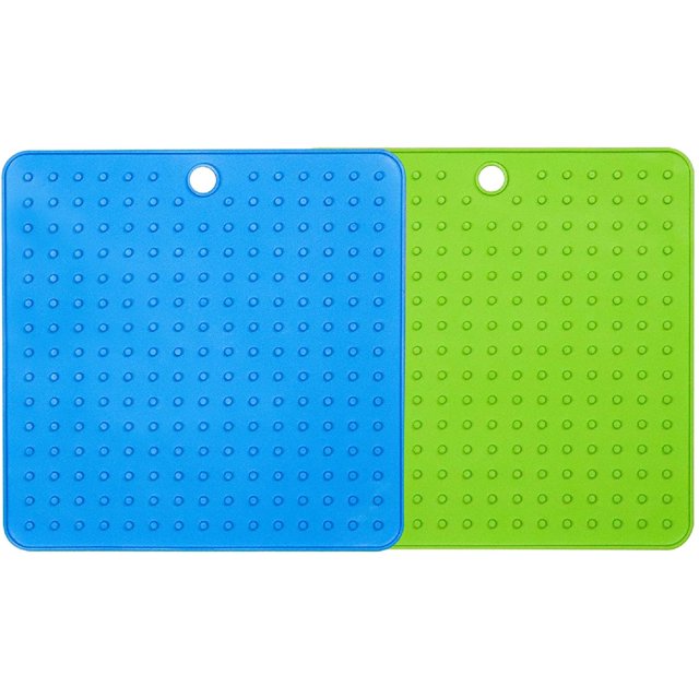 Lick Mat 2 Pack Dog Lick Mat Silicone Slow Feeder Lick Mat With Super Strong Suction Cup For Dog Training V11A02 (Square)