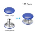 thumbnail image 3 of 100 Sets Leather Rivets 8mm Double Cap Rivets 7mm Height Studs Dark Blue, 3 of 6