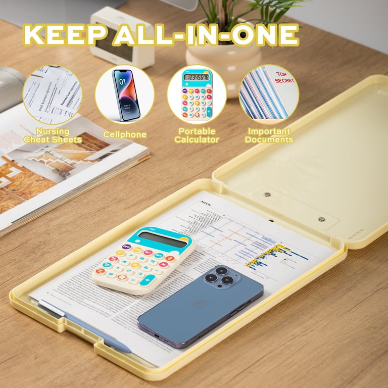 Deli Storage Clipboard with Pen Holder, Yellow photo 2