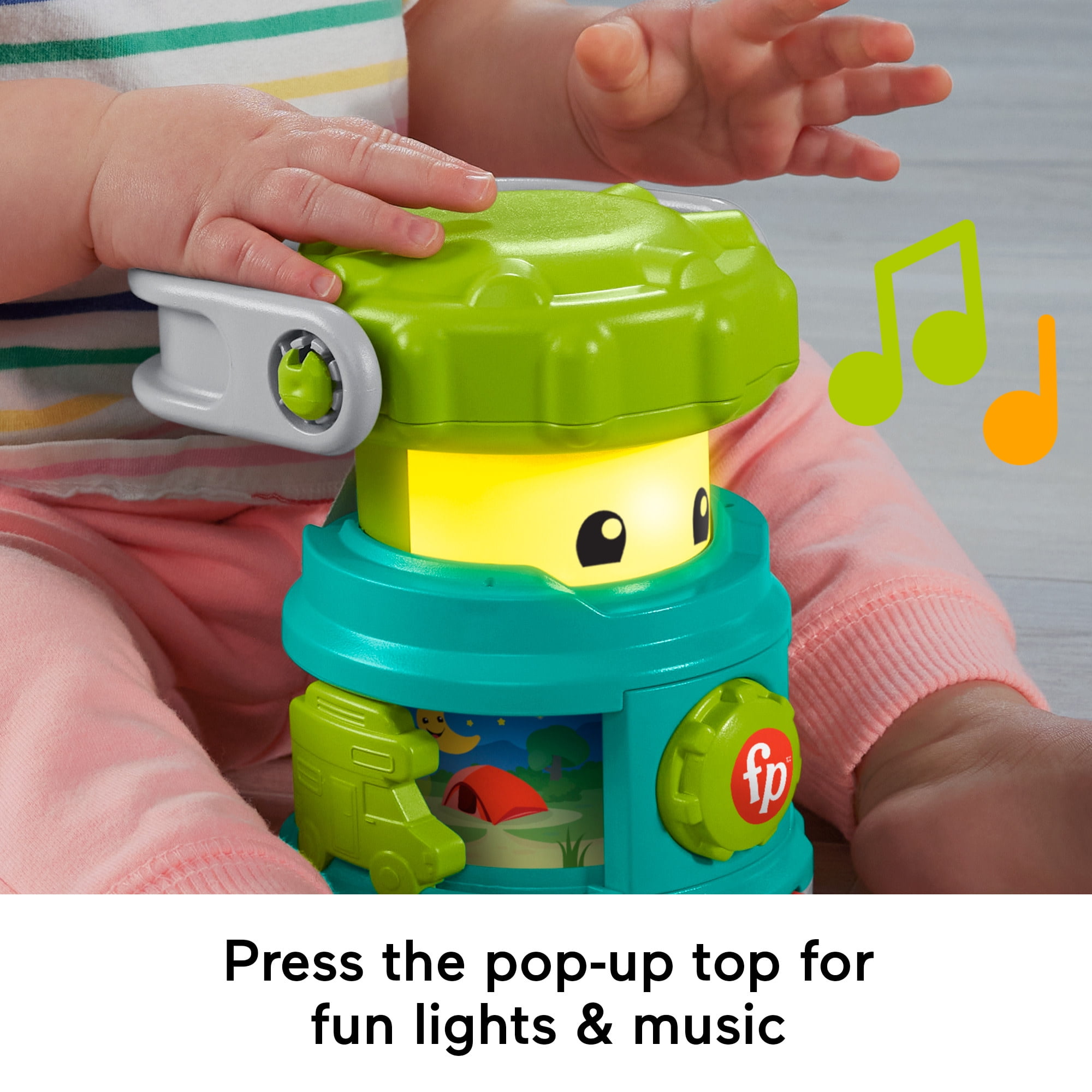 Fisher-Price Laugh & Learn Camping Fun Lantern Baby & Toddler Learning Toy with Lights & Music