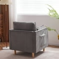 thumbnail image 5 of Modern Fabric Decorative Armchair Grey, 5 of 5