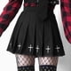 thumbnail image 5 of Una línea de mujeres Mini plisada Rock Gothic Lolita Short School Casual jinwen Mini faldas negras de cintura alta, 5 of 8