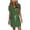 Green A, variant on Zpanxa Women's Solid Short Sleeve V Neck Dress with Pockets Tie Waist Midi Casual Summer Dress