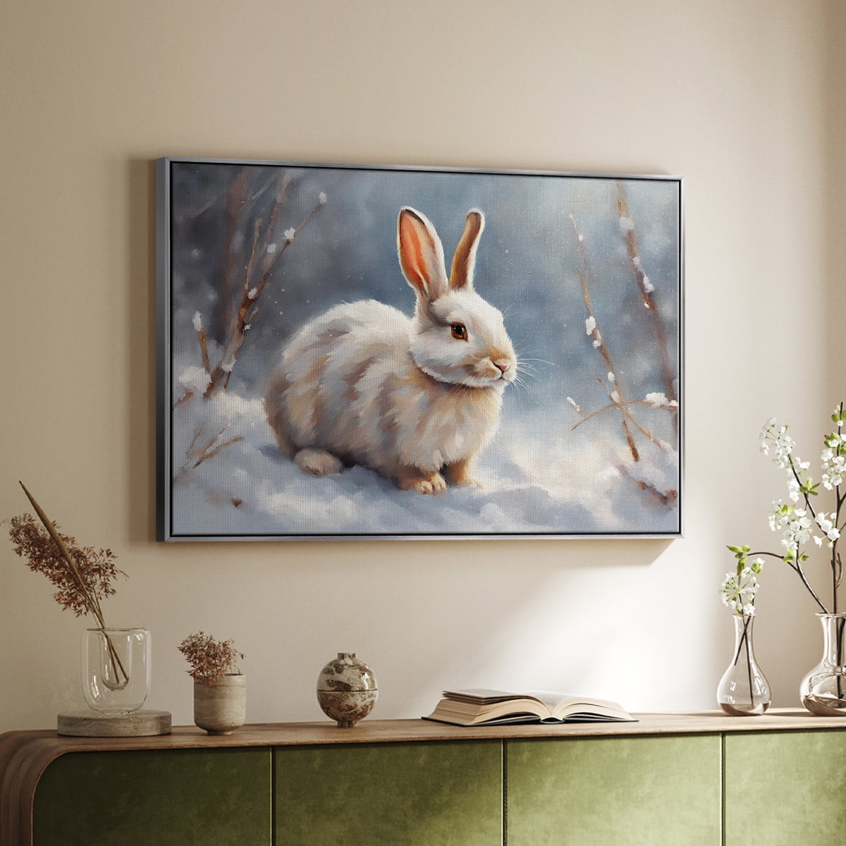 Vintage Landscape-CCVI By Wexford Home Framed in Silver Wood Gallery Wrapped Canvas 17 in. x 25 in.