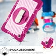 thumbnail image 6 of Dteck Samsung Galaxy Tab A7 Lite Case 8.7" w/ Screen Protector, 360 Rotating Hand Strap Stand Heavy Duty Shockproof Rugged Case w/ Shoulder Strap for Galaxy Tab A7 Lite SM-T220/T225/T227,Rose + Pink, 6 of 6